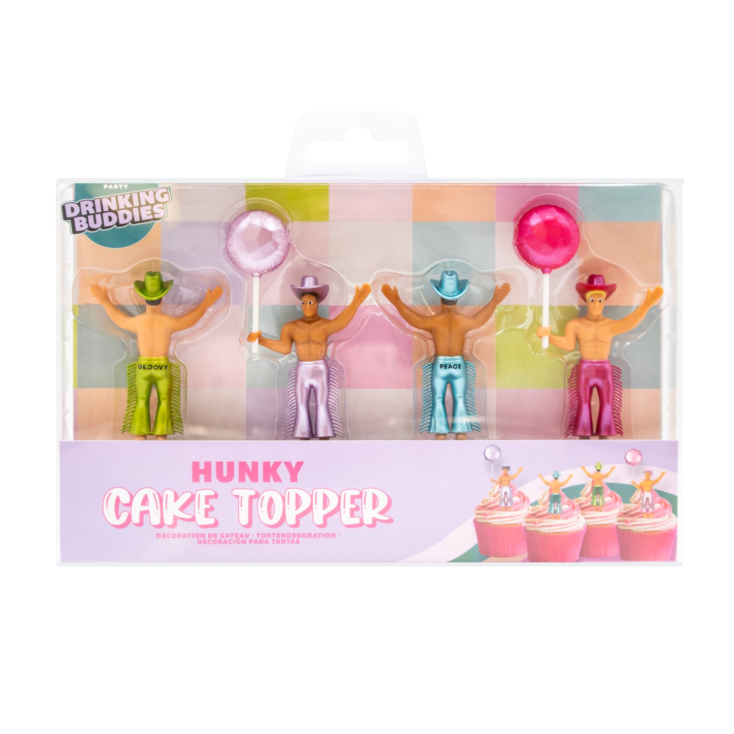 Hunky Cake Topper-4 Pack