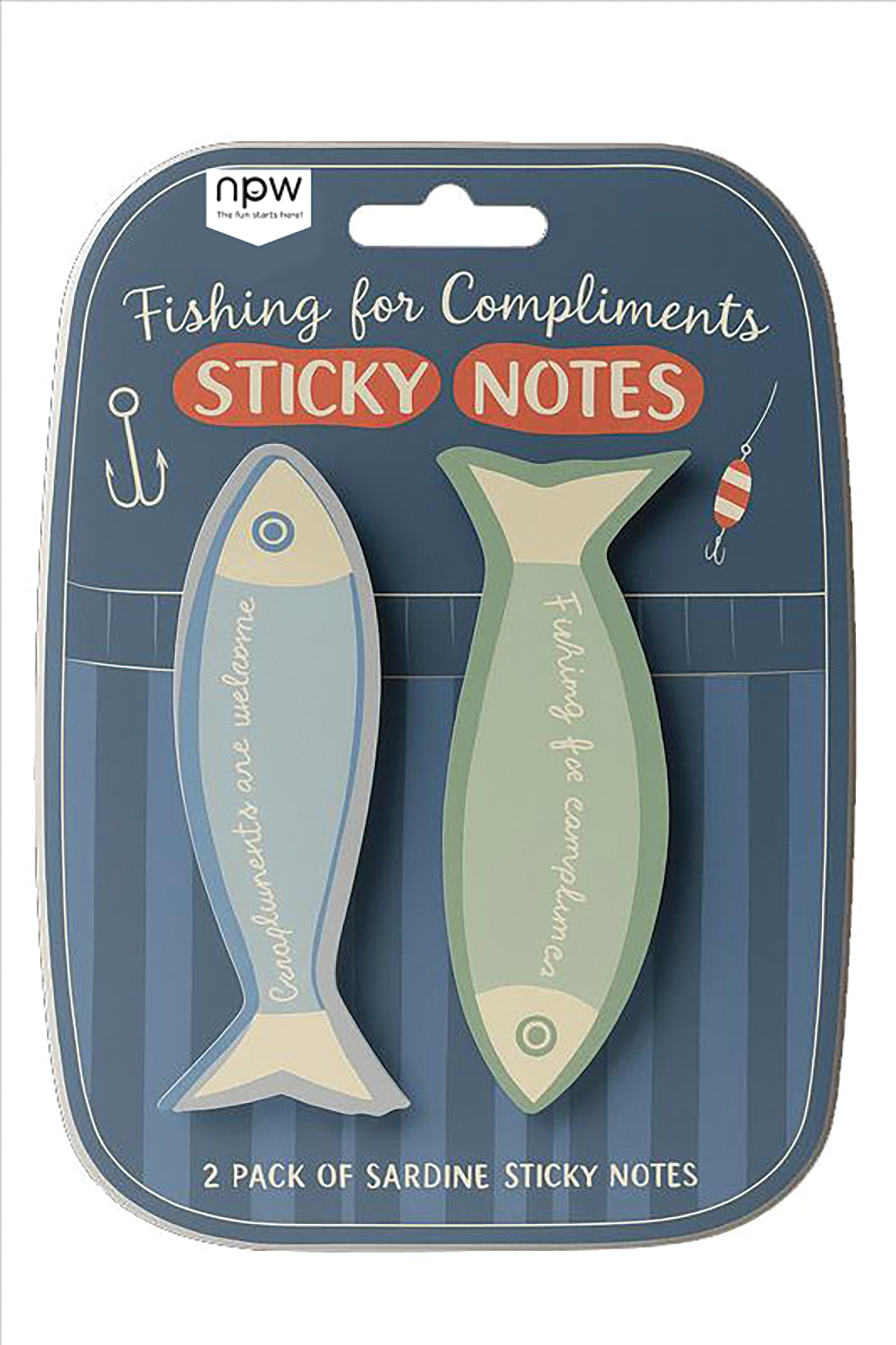 Fishing for Compliments Sticky Notes - 2 Pack