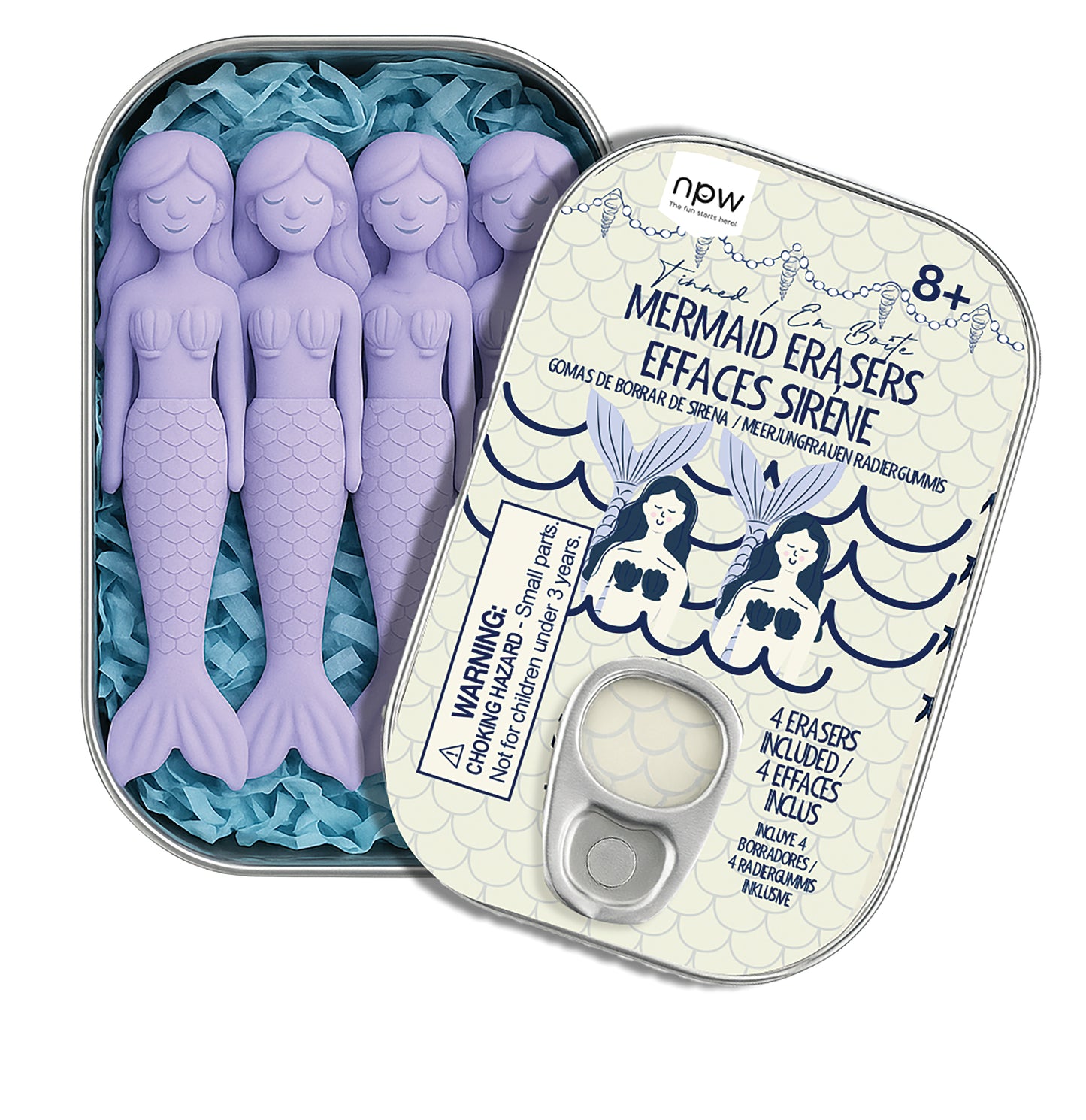 Mermaid Erasers 4 Pack