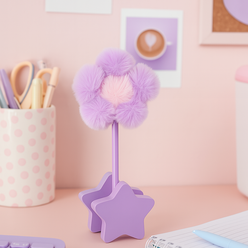 Fuzzy Flower Pen