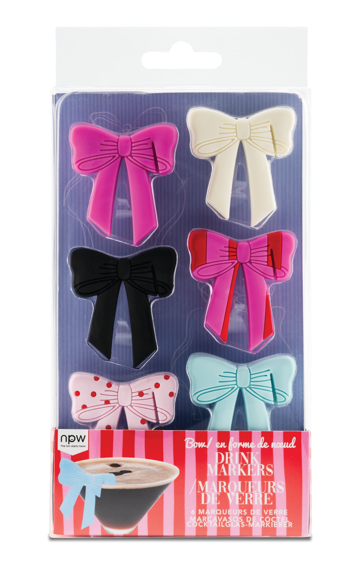 Bow Drink Markers - 6 Pack