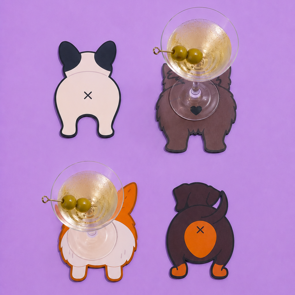 Dog Bum Coasters