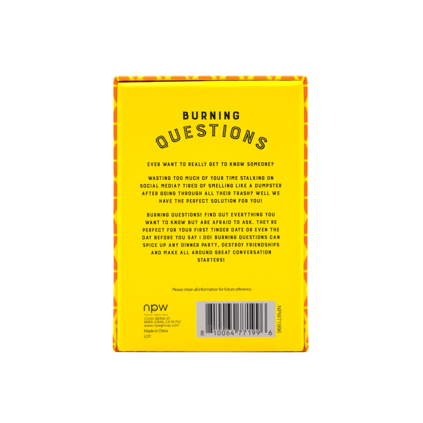 Burning Questions Cards