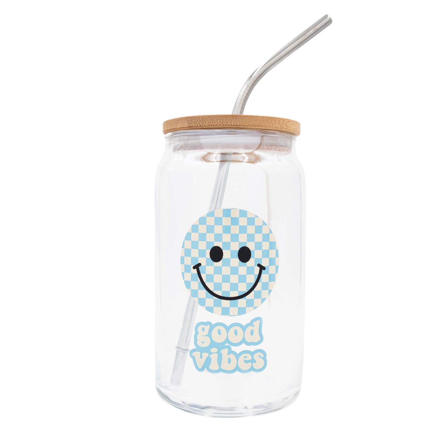 Good Vibes Iced Coffee Can Glass