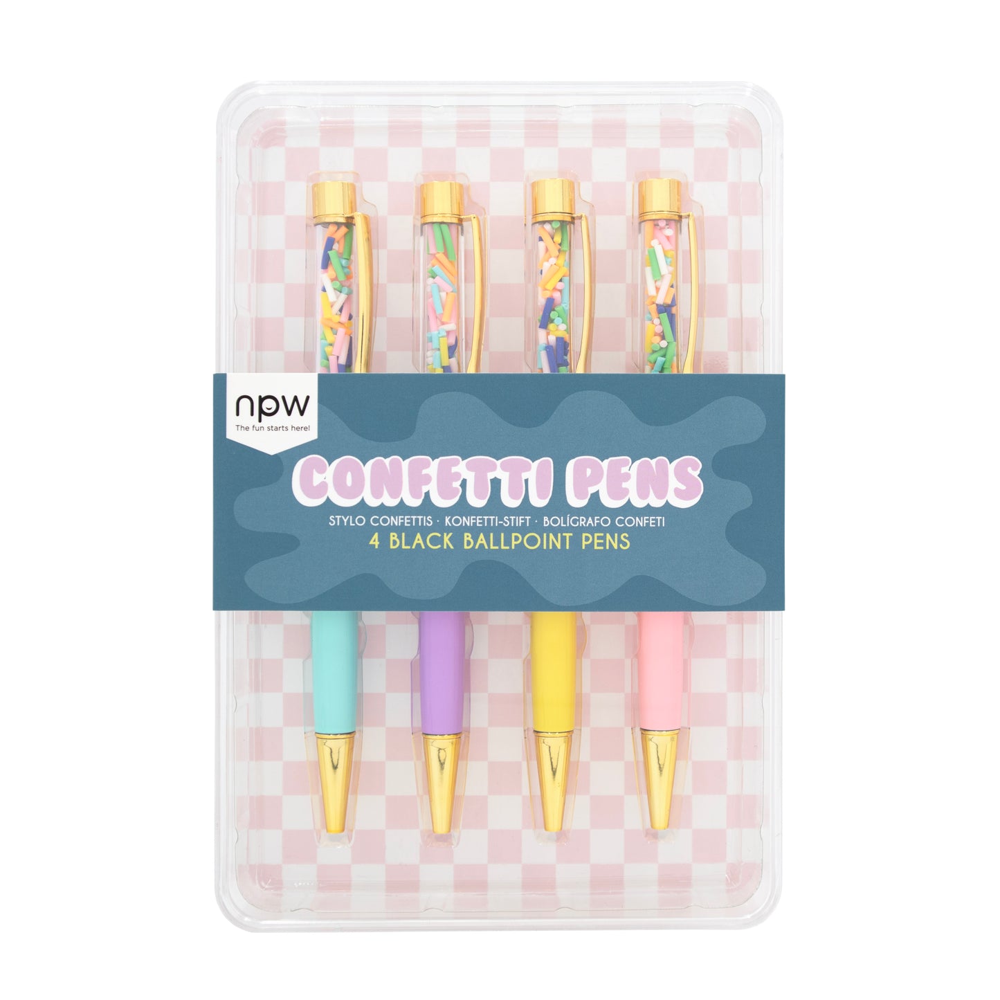 Confetti Pen Set-4 Pack