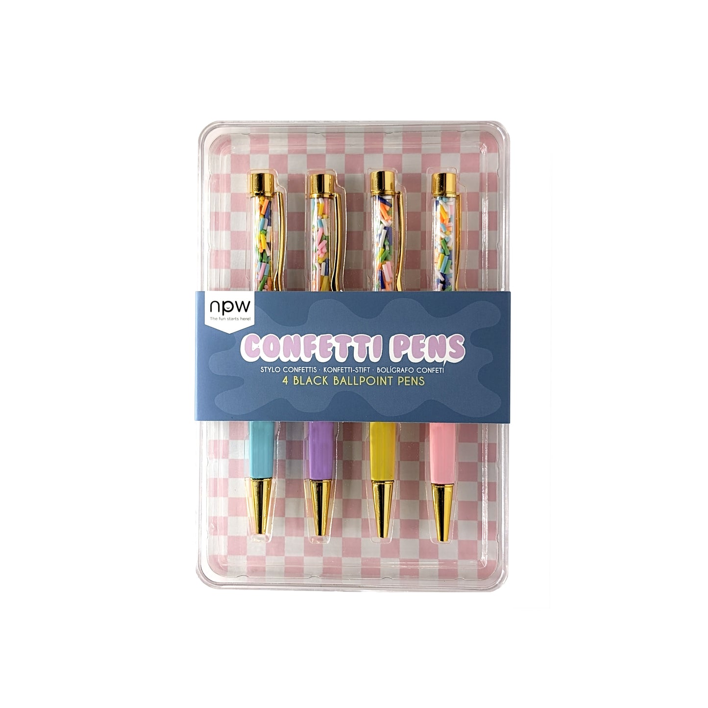 Confetti Pen Set-4 Pack