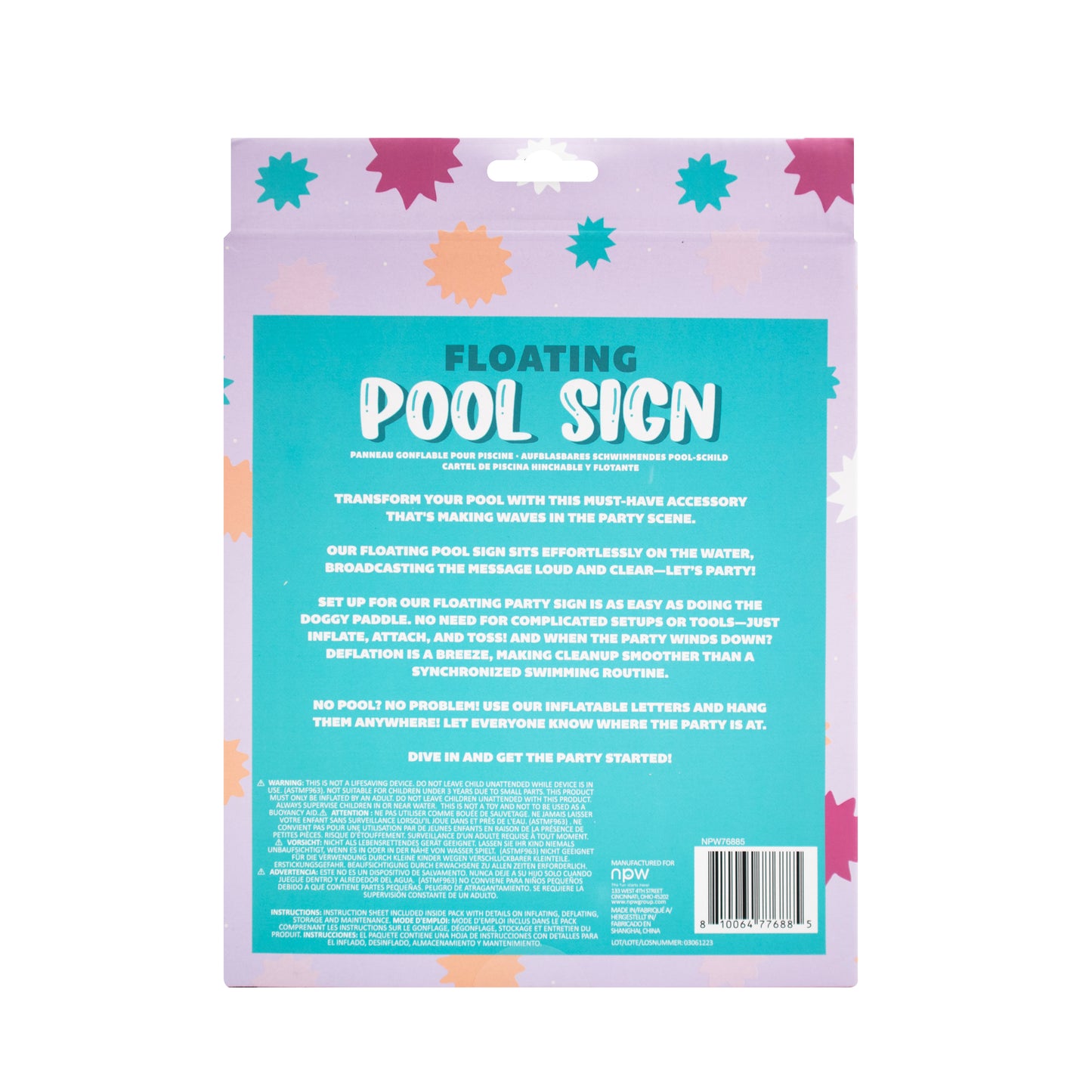 Floating Pool Sign