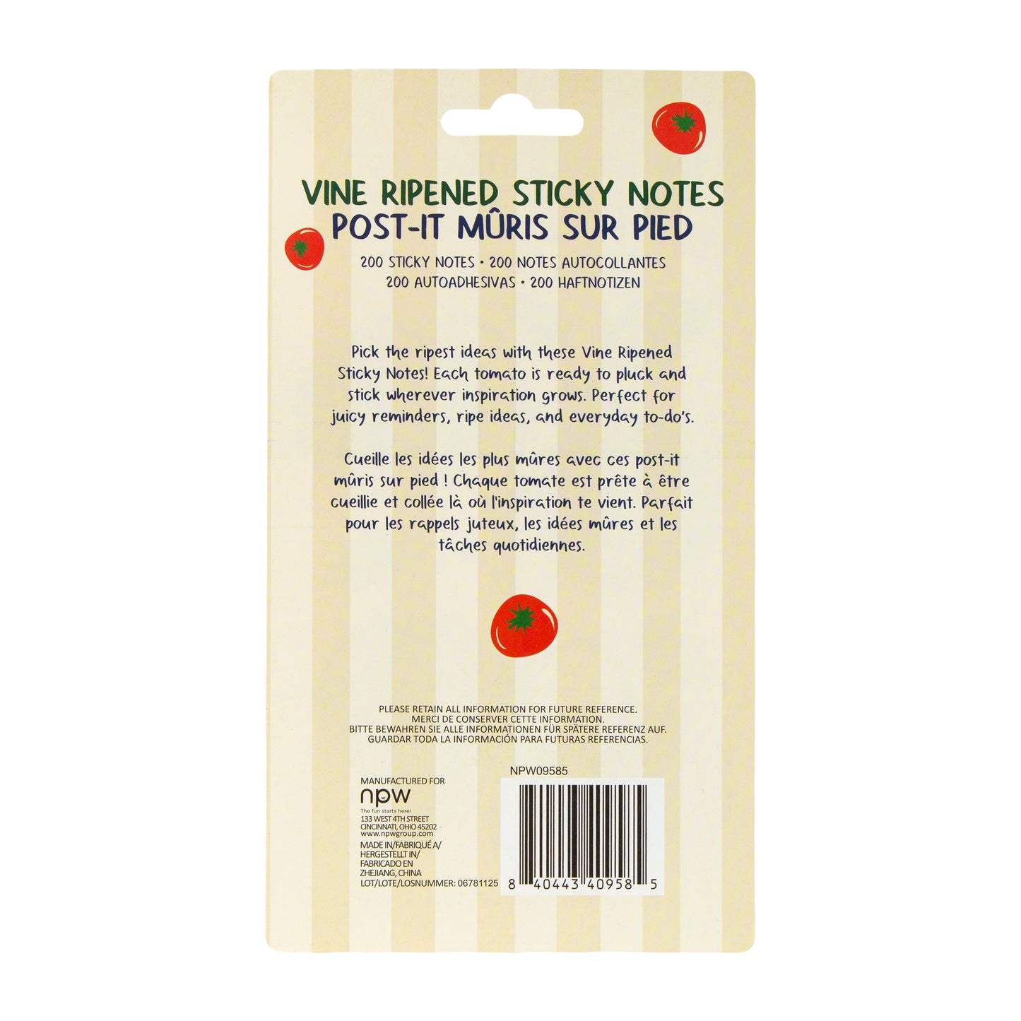 Tomato Sticky Notes