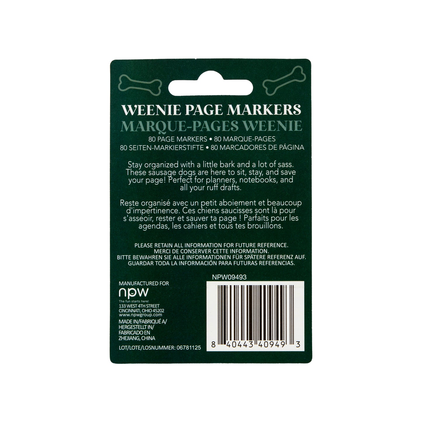 Weenie Dog Page Markers