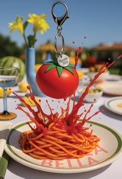 Tomato Keychain Charm
