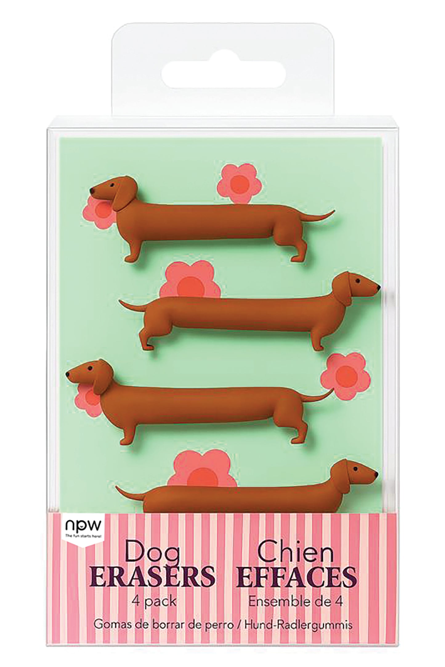 Dog Erasers - 4 Pack